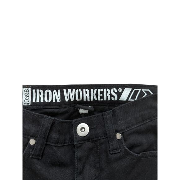Iron Workers 0398 Women's Black Jeans Denim size 6 Reinforced Knees Motorcycle - Picture 3 of 6